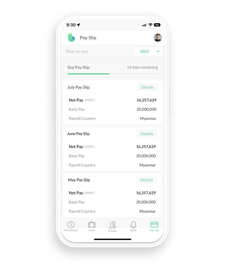 Download လုပ်နိုင်သော PDF payslip