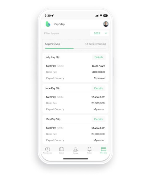 လစဥ် အသားတင်၀င်ငွေ အကျဥ်းချုပ်