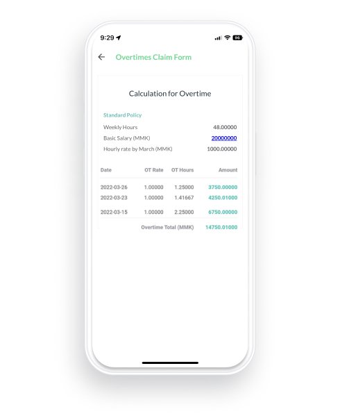 အချိန်ပိုလုပ်ခ နဲ့ လစာမဲ့ခွင့် အသေးစိတ်တွက်ချက်မှု 