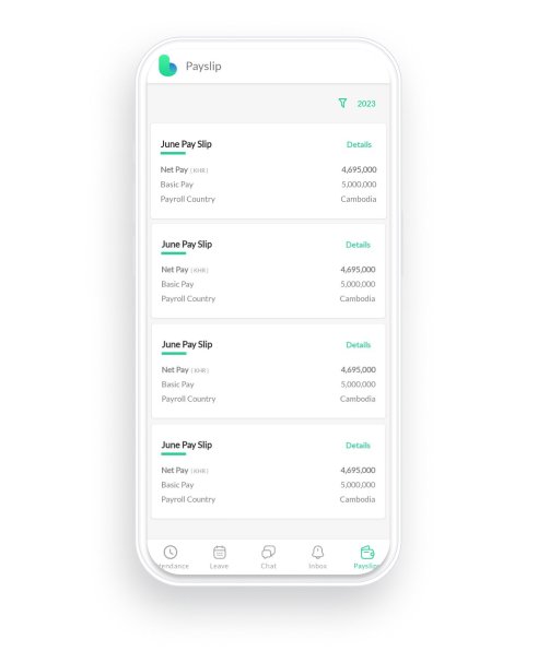 Month-by-month net pay overview